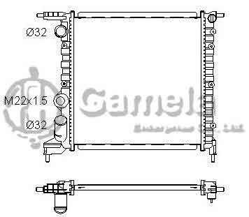 6191814018-T - Radiator for RENAULT CLIO / R19 1.2/1.4i 1988-1998 M/T NISSENS: 639271 OEM: 7701034770, 7700784040