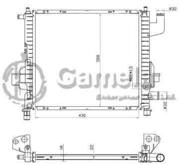 6191814021-T - Radiator for RENAULT TWINGO 16V 1.0/1.2 I 93- M/T NISSENS: 63835A OEM: 7701045211, 7701352572, 7701499801