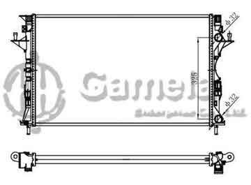 6191814023-T - Radiator for RENAULT LAGUNA 16V/Dci 1.8/2.0i/1.9 01- M/T NISSENS: 63813 OEM: 8200008764