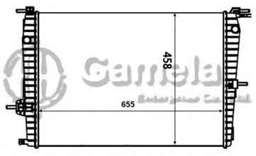 6191814024-T - Radiator for RENAULT KANGOO MEGANE FLUENCE 1.6 08-10 M/T NISSENS: 637606 637615 OEM: 214100067R, 214100014R