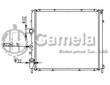 6191814028-T - Radiator for RENAULT CLIO / KANGOO 16V/Tdi 1.9/2.0 97- M/T NISSENS: 63768 OEM: 7700836303