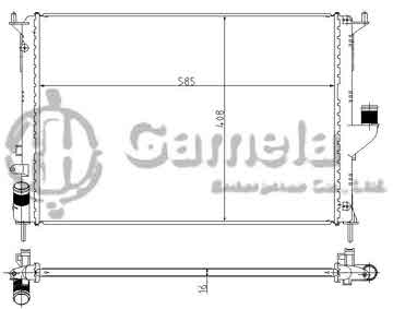 6191814030-T - Radiator for RENAULT LOGAN 1.6 04- M/T NISSENS: 637612 OEM: 8200735039