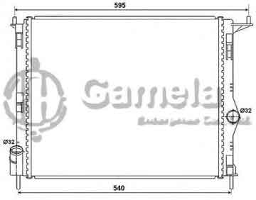 6191814032-T - Radiator for RENAULT M/T NISSENS: 637609 OEM: 8200735038