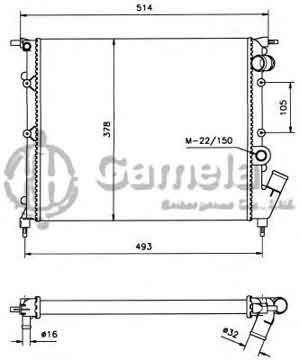 6191814036-T - Radiator for RENAULT EXPRESS BOX 1.2/1.4 85-98 M/T NISSENS: 63894 OEM: 6006000709