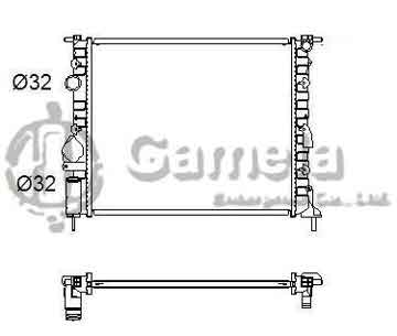 6191814037-T - Radiator for RENAULT CLIO 1.2i 1998-2000 M/T NISSENS: 63884 OEM: 7700314382