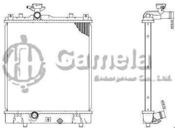 6191926017-T - Radiator for SUZUKI SOLIO / WAGON R 12V/16V 1.0/1.3 00- MT OEM: 1300220, 1770083E00, 9208632