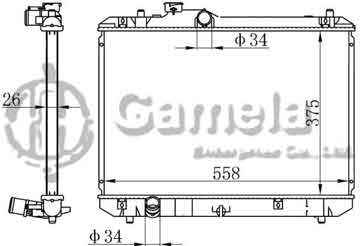 6191926049-T - Radiator for SUZUKI SWIFT III 1.3/1.5 05- M/T