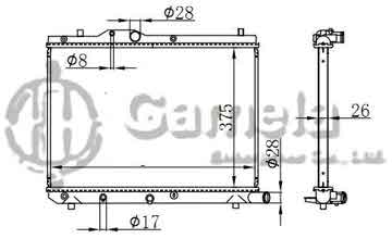 6191926057-T - Radiator for SUZUKI SWIFT(DIESEL) 05- M/T OEM: 1770062J50, 1770072K50