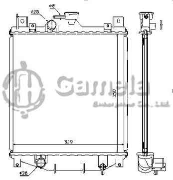 6191926059-T - Radiator for SUZUKI SWIFT II Hatchback M/T NISSENS: 64173A OEM: 1770060B22