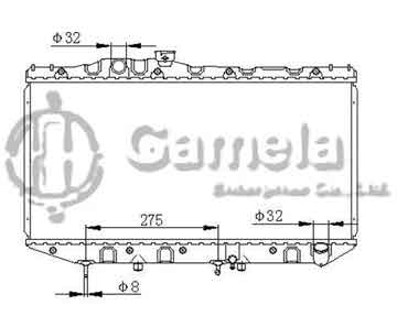 6192025005-T - Radiator for TOYOTA CAMRY L4 2.0 87-91 A/T NISSENS: 64735 OEM: 1640074130 DPI: 870