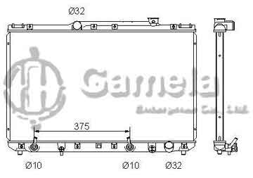 6192025010-T - Radiator for TOYOTA CAMRY L4 2.2 91-97 A/T OEM: 1640074880 DPI: 1428