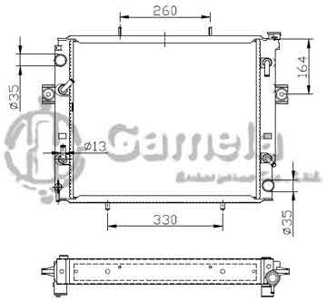 6192025041-T - Radiator for TOYOTA LIFT (叉车) A/T