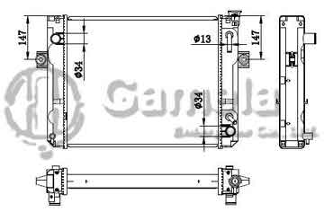 6192025042-T - Radiator for TOYOTA LIFT (叉车) A/T