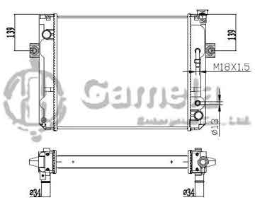 6192025084-T - Radiator for TOYOTA LIFT KOMAISU LIFT 01 A/T