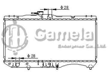 6192025087-T - Radiator for TOYOTA TERCEL L4 1.5 89-90 M/T OEM: 1640011260 DPI: 23