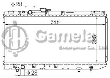 6192025094-T - Radiator for TOYOTA TERCEL / PASEO L4 1.5 91-95 M/T OEM: 1640011500 DPI: 1381