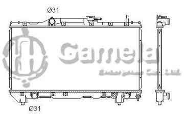 6192025125-T - Radiator for TOYOTA CARINA E 16V 1.6/1.8i 92-98 M/T NISSENS: 64838A OEM: 1640016470, 1640002160, 1640015570