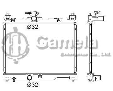 6192025128-T - Radiator for TOYOTA ECHO / YARIS 16V 1.0i 99- M/T NISSENS: 64789A OEM: 1640023100, 1640023080, 164000J010