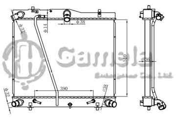 6192025137-T - Radiator for TOYOTA HIACE 200 SERIES 2.5TD 96-05 A/T OEM: 1640030170