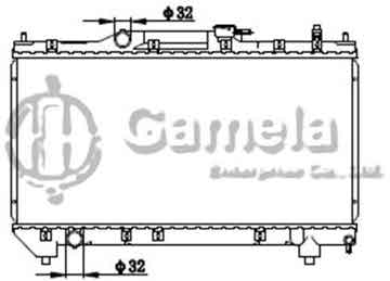 6192025142-T - Radiator for TOYOTA AVENSIS 220 97-03 M/T NISSENS: 64781A OEM: 1640002270, 1640002310