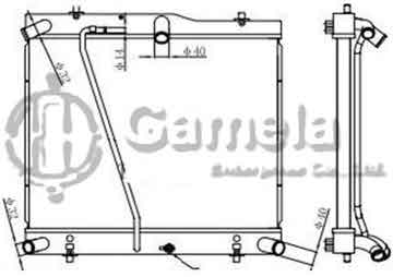 6192025145-T - Radiator for TOYOTA HIACE 200 SERIES 2.5TD 95-06 M/T OEM: 1640030161, 1640030160