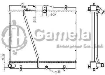 6192025146-T - Radiator for TOYOTA HIACE 200 SERIES 2.5TD 05- M/T OEM: 1640075470, 1640054A00