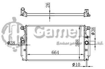 6192025151-T - Radiator for TOYOTA LAND CRUISER 4.7 V8 03-07 A/T DPI: 2755