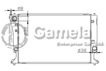 6192025153-T - Radiator for TOYOTA AVENSIS 2.0 D4D M/T