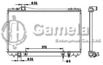 6192025175-T - Radiator for TOYOTA CRESSIDA LX90 92-95 A/T OEM: 164005B100, 164005B440