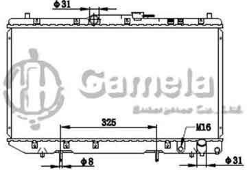 6192025229-T - Radiator for TOYOTA CARINA CT190 2.0 92-97 A/T OEM: 1640064831, 164006A200, 1640064830