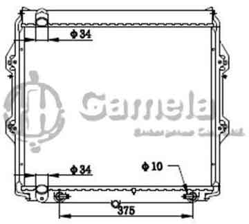 6192025245-T - Radiator for TOYOTA HILUX PETROL LH A/T