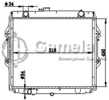 6192025248-T - Radiator for TOYOTA HILUX DIESEL 95- M/T NISSENS: 64683A OEM: 164005B600