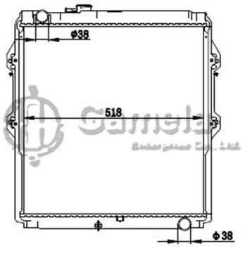 6192025267-T - Radiator for TOYOTA HILUX/4 RUNNER PETROL LH 82-05 M/T OEM: 1640067190