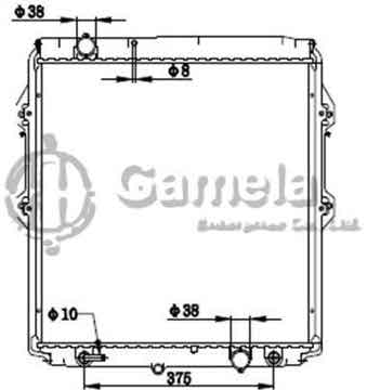 6192025281-T - Radiator for TOYOTA HILUX 4X4 IKZ PETROL LH 02- A/T