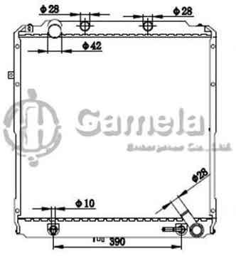 6192025313-T - Radiator for TOYOTA COASTER HZB40/HZ 99- A/T OEM: 1640017251, 1640017250