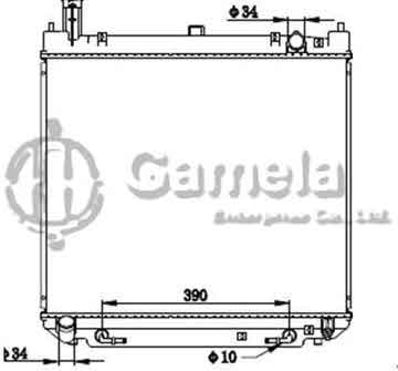 6192025325-T - Radiator for TOYOTA HIACE REDIUS LXH 43V 97-02 A/T OEM: 164005B350, 164005B352