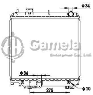 6192025363-T - Radiator for TOYOTA DYNA GE/RZY220 01- A/T OEM: 1640075400