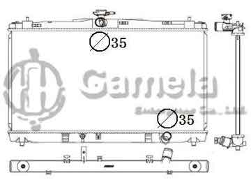 6192025367-T - Radiator for TOYOTA LEXUS ES300h 2.5L I4 HYBRID 13-14 A/T OEM: 164000V110, 1640031850 DPI: 13338