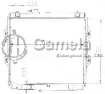 6192025377-T - Radiator for TOYOTA HILUX' 02 4X4 4WD M/T