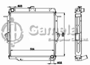 6192025379-T - Radiator for TOYOTA M/T OEM: 1640079080, 1640017080