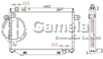 6192025389-T - Radiator for TOYOTA LAND CRUISER 4.2TD 1 HDFTE 98 A/T NISSENS: 64818 OEM: 1640017320, 1640017321, 1640017330, 1640017331