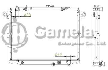 6192025397-T - Radiator for TOYOTA LANDCRUISER,2001 HDJ101K A/T NISSENS: 64881 OEM: 1640066110, 1640066111, 1640066112, 1640066120, 1640066170