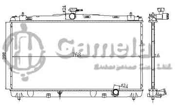 6192025399-T - Radiator for TOYOTA CAMRY L4/V6 2.5/3.5 12-13 M/T DPI: 13270