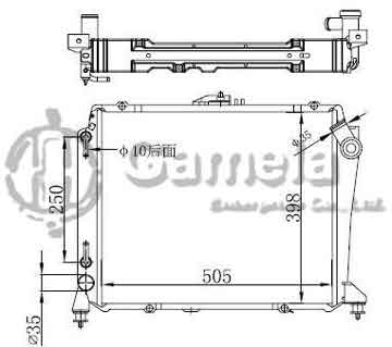 6192025414-T - Radiator for TOYOTA HIACE(DIESEL) A/T