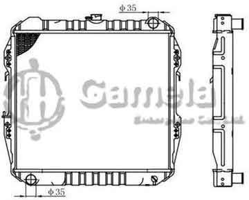 6192025426-T - Radiator for TOYOTA 4 RUNNER/PICKUP L4/V6 2.4/3.0 84-95 M/T