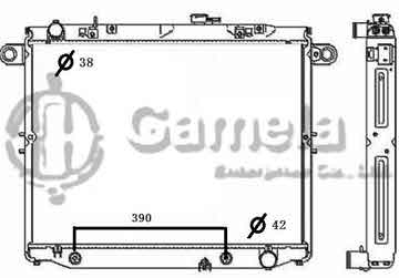 6192025427-T - Radiator for TOYOTA LANDCRUISER 4.7 98- A/T NISSENS: 64882 OEM: 1640050210, 1640050211, 1640050212