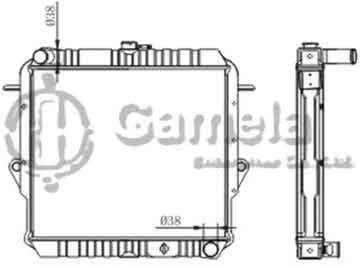 6192025435-T - Radiator for TOYOTA FJ70 COPPER M/T OEM: 1640061070