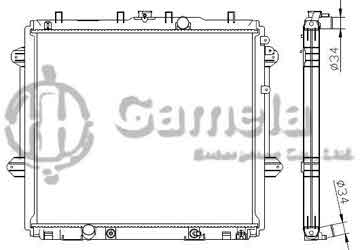 6192025438-T - Radiator for TOYOTA PRADO 2011 A/T NISSENS: 646825 OEM: 1640031710