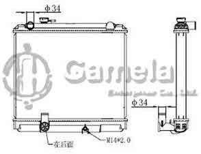 6192025443-T - Radiator for TOYOTA DYNA KC-LR101 97-99 MT M/T OEM: 164005B191