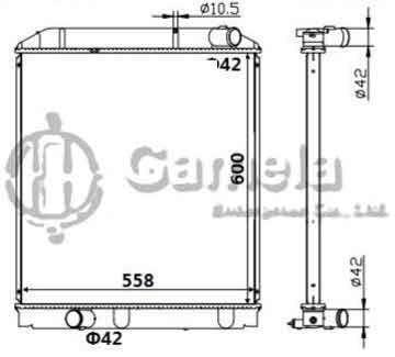 6192025453-T - Radiator for TOYOTA HINO 300 M/T